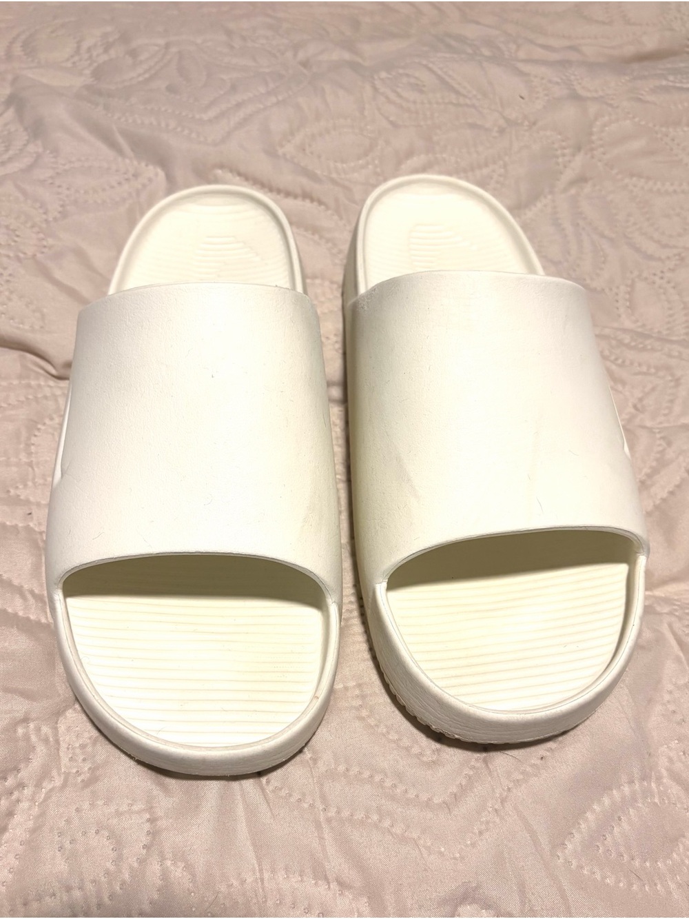 White MEN Slip-On Slide Sandals